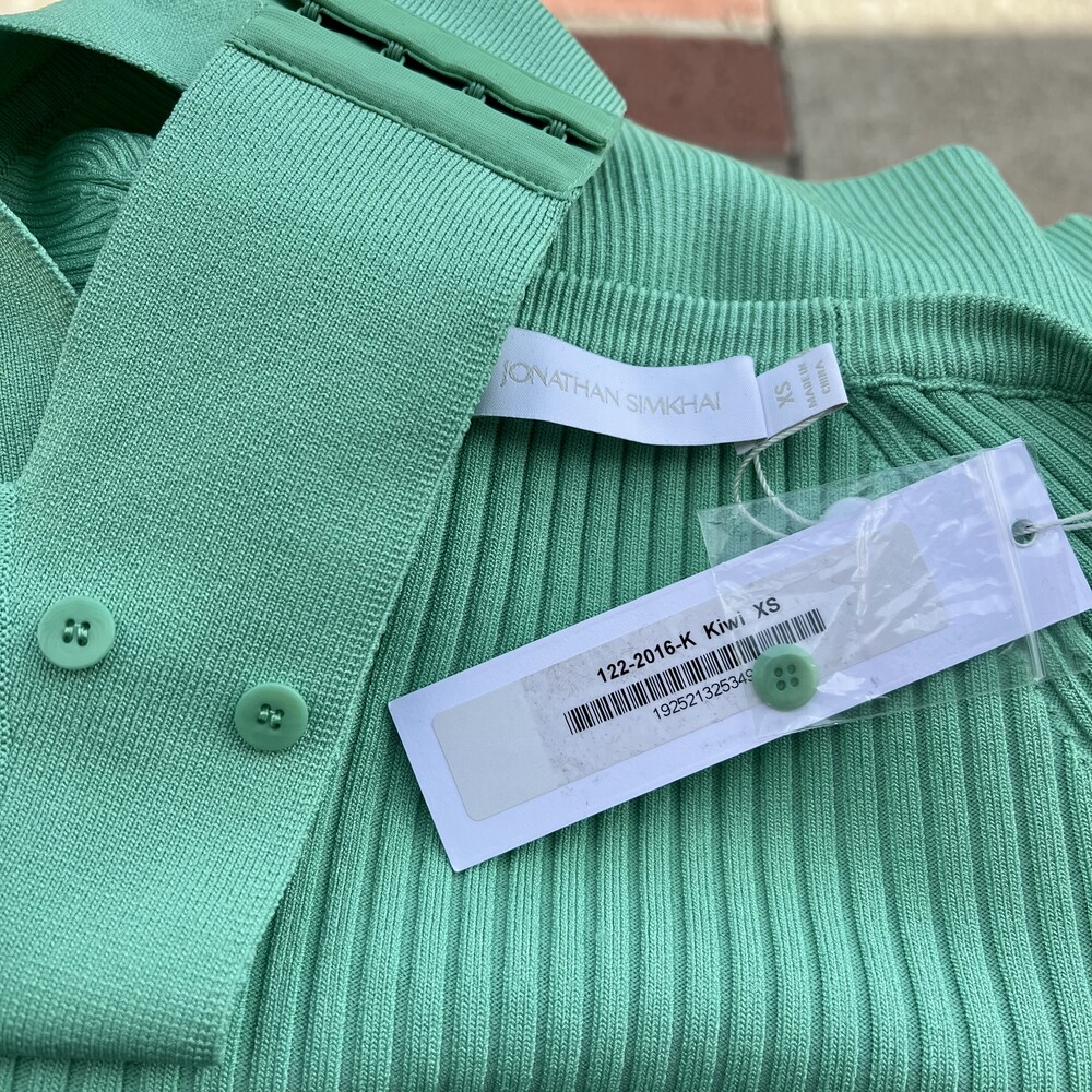 Jonathan Simkhai Jayline Pullover Kiwi Green 2 Piece Set Size XS fits Small NWT - Picture 4 of 8